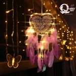 Heart Dreamcatcher With LED Lights TheQuirkyQuest