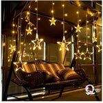 Star Curtain Lights | Warm White LED  (12 Stars) TheQuirkyQuest