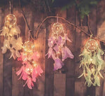 LED Dreamcatcher with Beads and Feathers TheQuirkyQuest