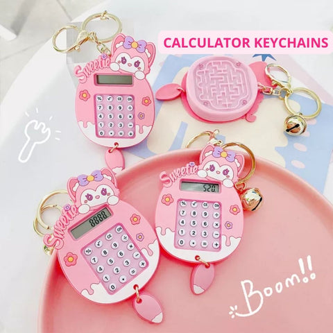 Kitty Keychain with Calculator & Game TheQuirkyQuest