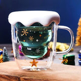 Christmas Double Walled Mug With Snowflake Lid TheQuirkyQuest
