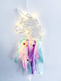 Unicorn Dreamcatcher with Lights and Beads TheQuirkyQuest