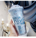 Cute Shimmer Sipper with Straw TheQuirkyQuest